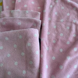 Pink Polka Dot bath towel set
